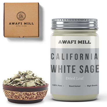 Awafi Mill White Sage Leaves Salvia Officinalis 100gm